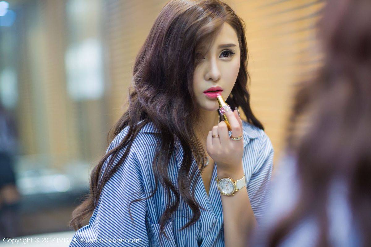 爱蜜社新人模特娜大少爷天生丽质黑丝美腿内衣诱惑写真-51