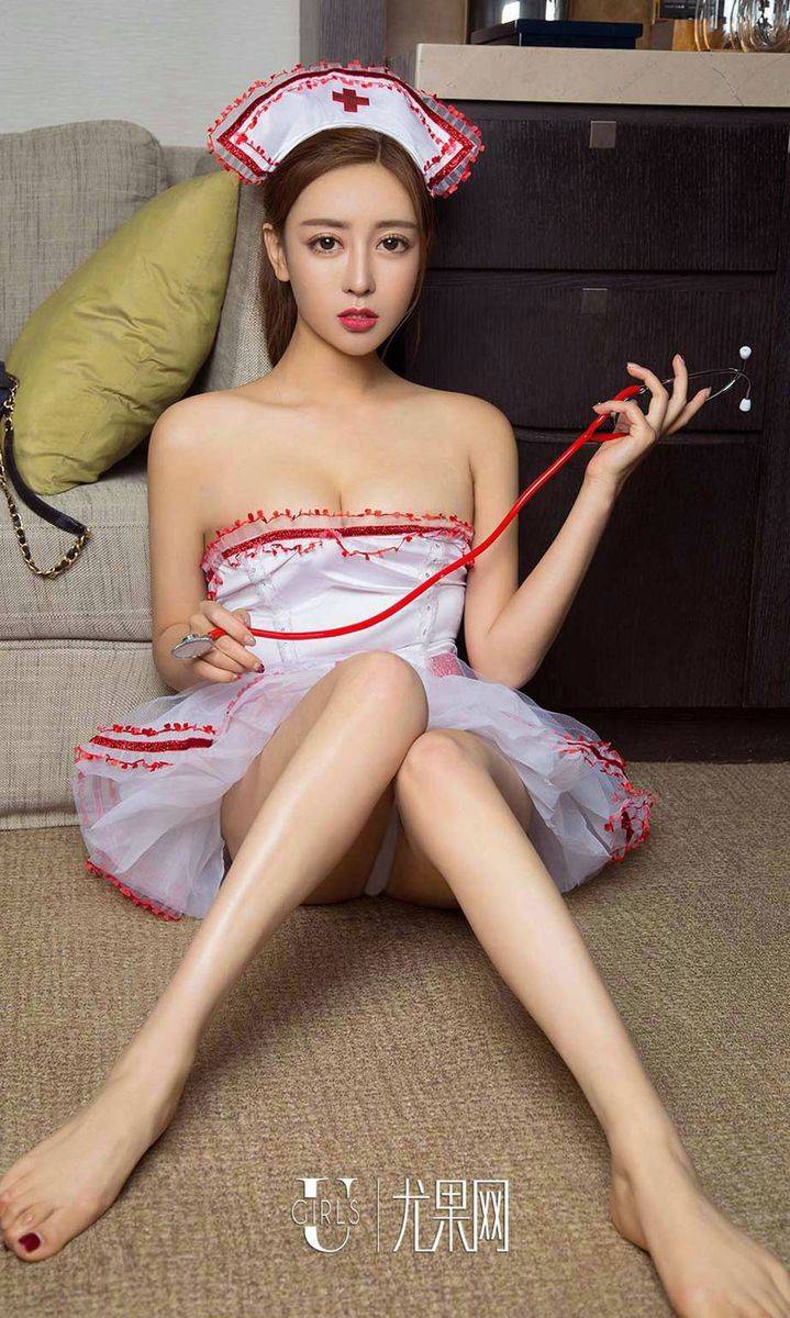 尤果网美女模特吴美溪护士装情趣内衣制服诱惑私房写真-9