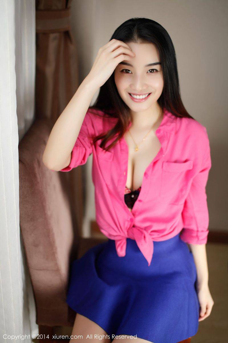 秀人网性感美女模特洁儿Sookie红衬衫内衣诱惑私房写真-5