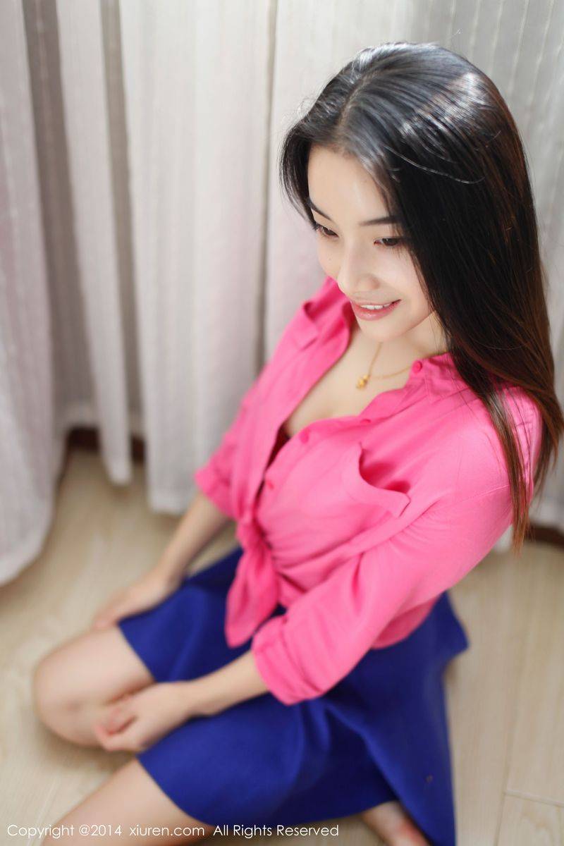 秀人网性感美女模特洁儿Sookie红衬衫内衣诱惑私房写真-18