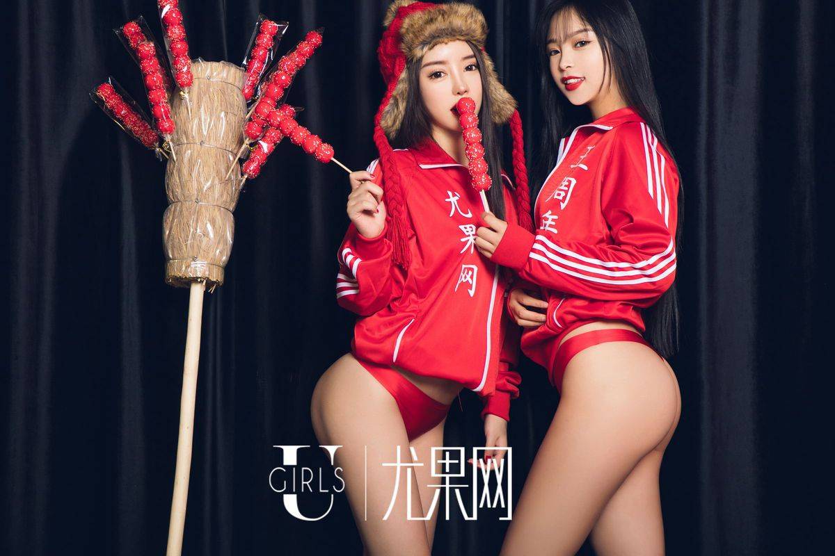 尤果网性感姐妹花程瑜西&孙嘉琪情趣内衣诱惑新年特辑-50