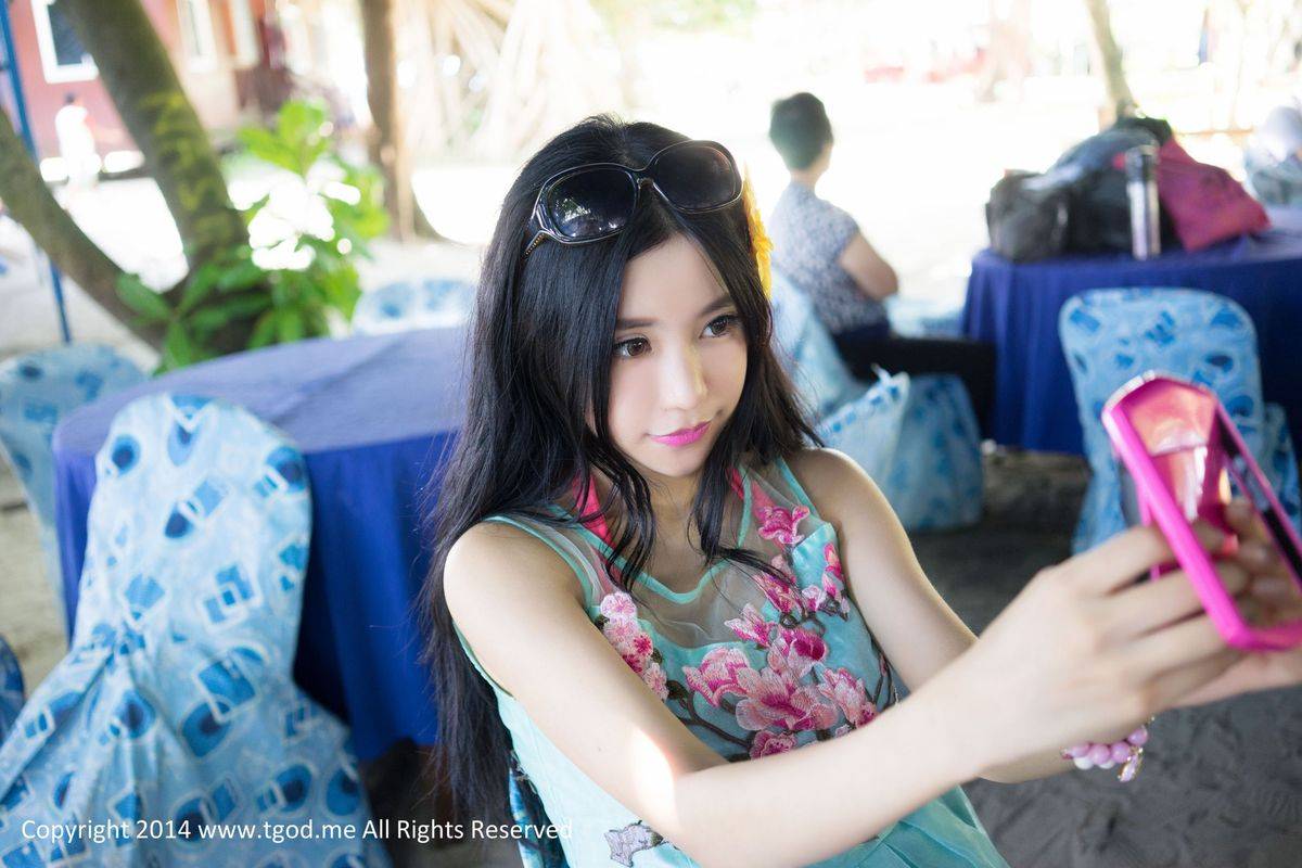 推女神美女模特绮里嘉ula沙滩薄纱比基尼诱惑沙巴旅拍-49