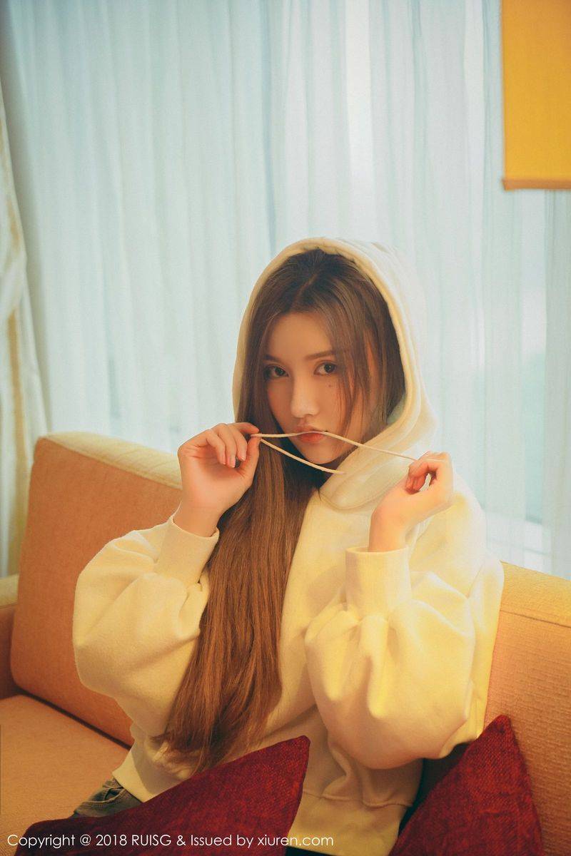 秀人网美女模特M梦baby长发飘飘牛仔长裤柔情私房写真-8