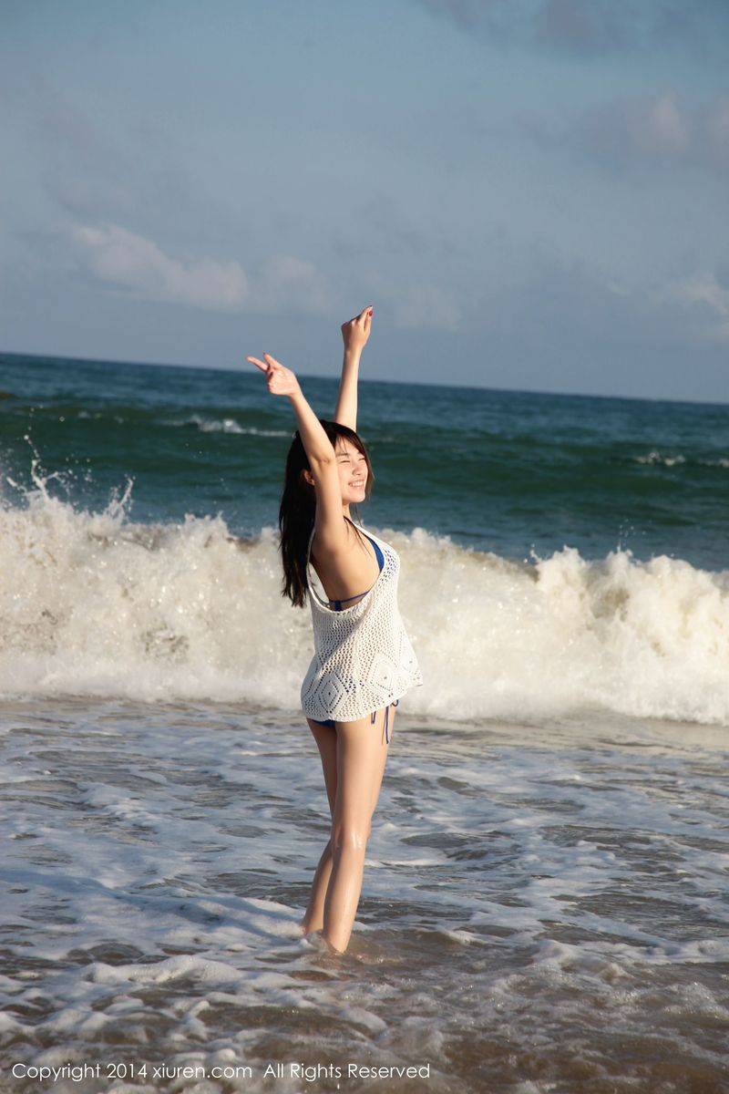 美媛馆性感美女许诺Sabrina海边比基尼内衣诱惑写真-10