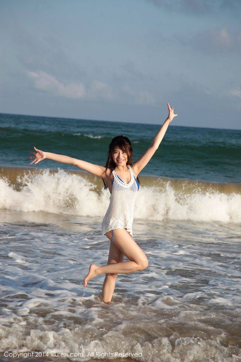 美媛馆性感美女许诺Sabrina海边比基尼内衣诱惑写真-9