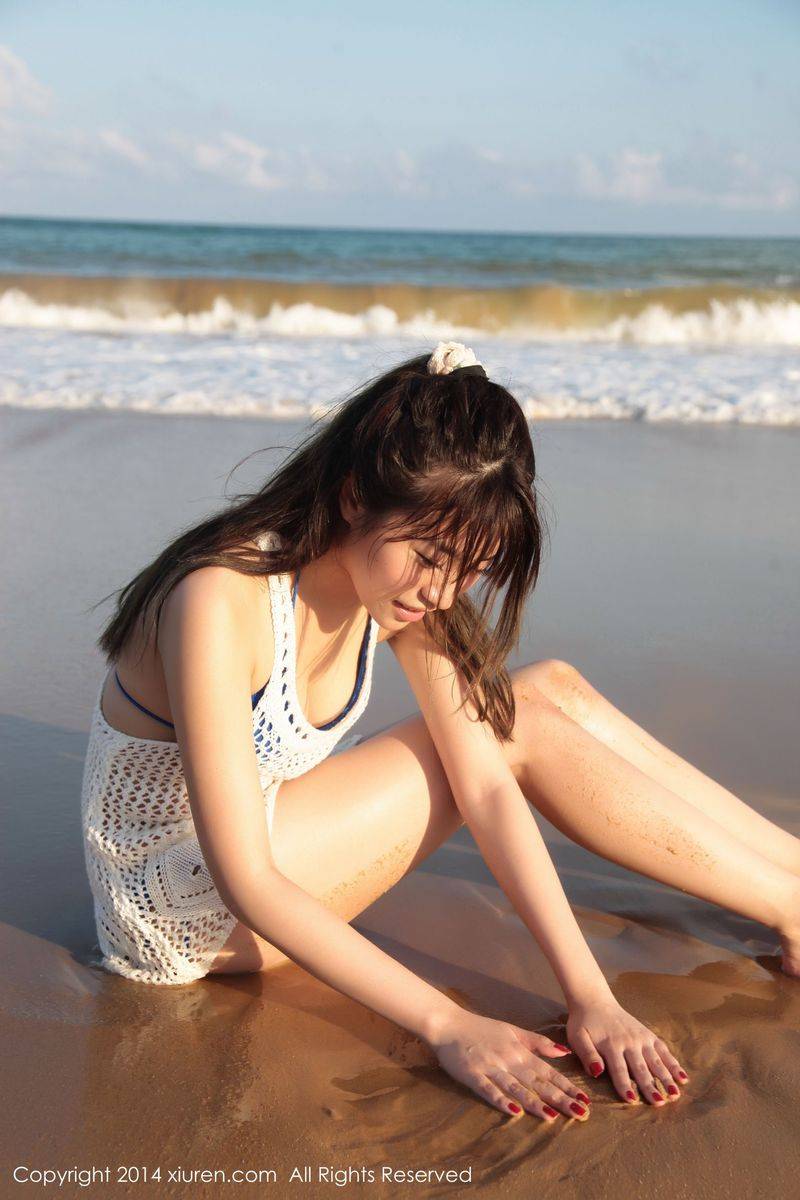 美媛馆性感美女许诺Sabrina海边比基尼内衣诱惑写真-15