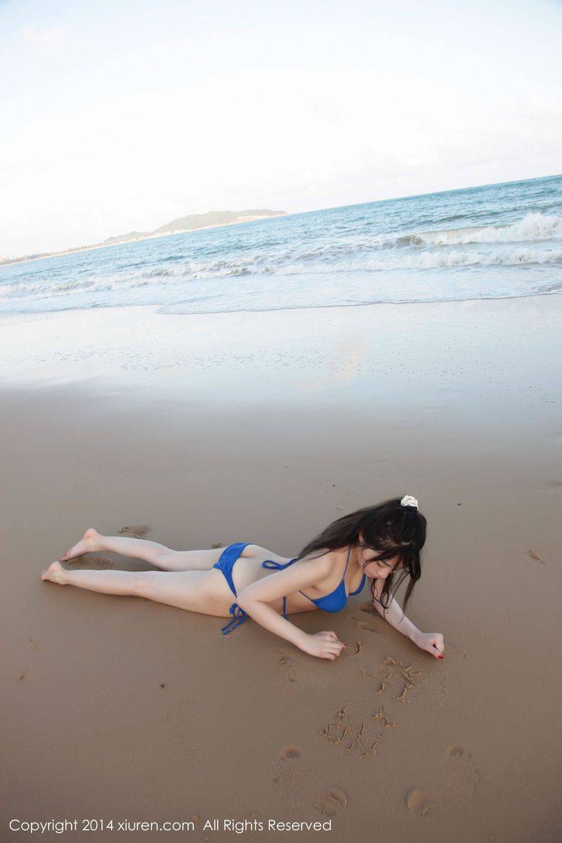 美媛馆性感美女许诺Sabrina海边比基尼内衣诱惑写真-26