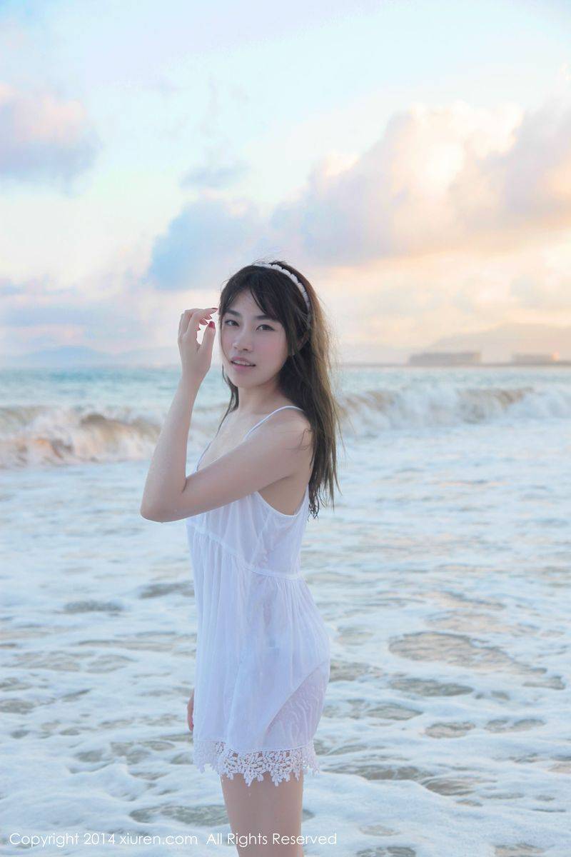 美媛馆性感美女许诺Sabrina海边比基尼内衣诱惑写真-30