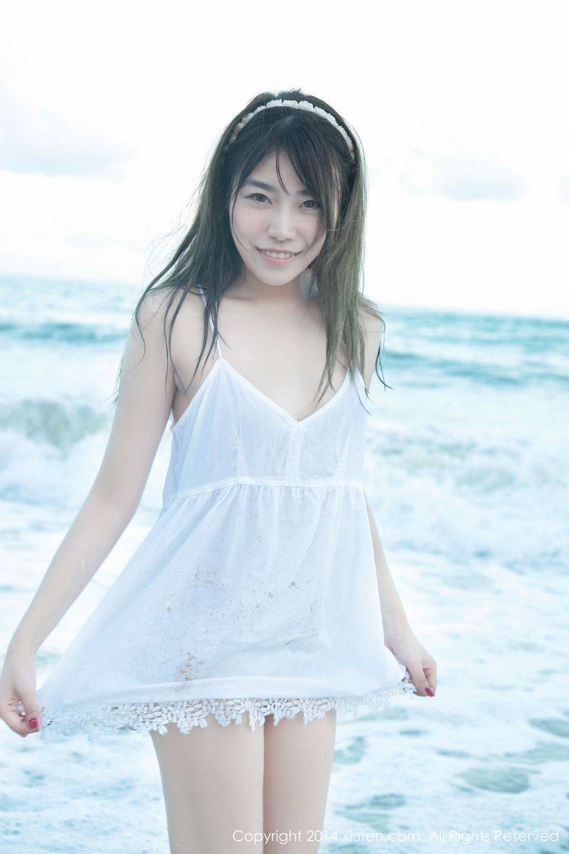 美媛馆性感美女许诺Sabrina海边比基尼内衣诱惑写真-33