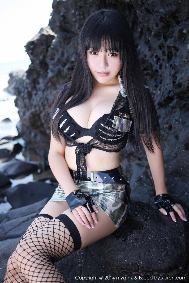 美媛馆模特八宝icey翘臀美胸黑丝美腿内衣诱惑厦门旅拍-10