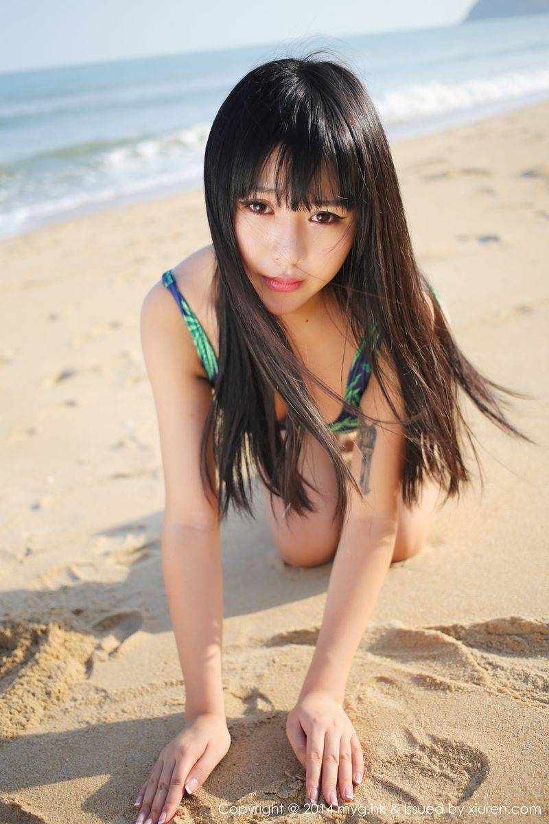 美媛馆模特八宝icey翘臀美胸黑丝美腿内衣诱惑厦门旅拍-37