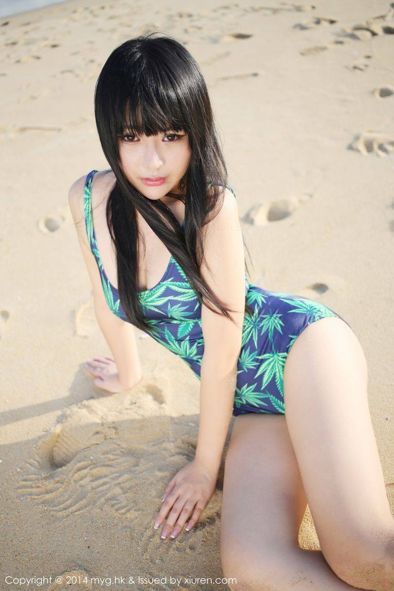 美媛馆模特八宝icey翘臀美胸黑丝美腿内衣诱惑厦门旅拍-38