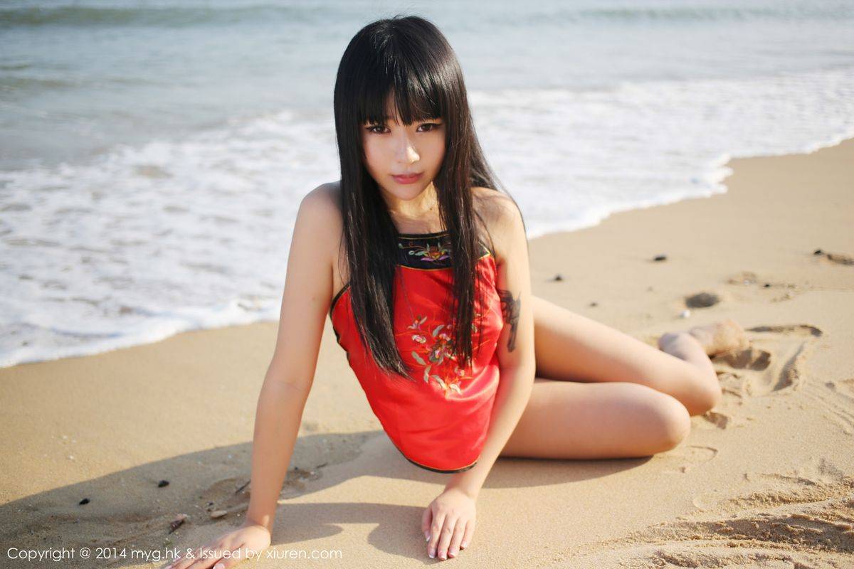 美媛馆模特八宝icey翘臀美胸黑丝美腿内衣诱惑厦门旅拍-61