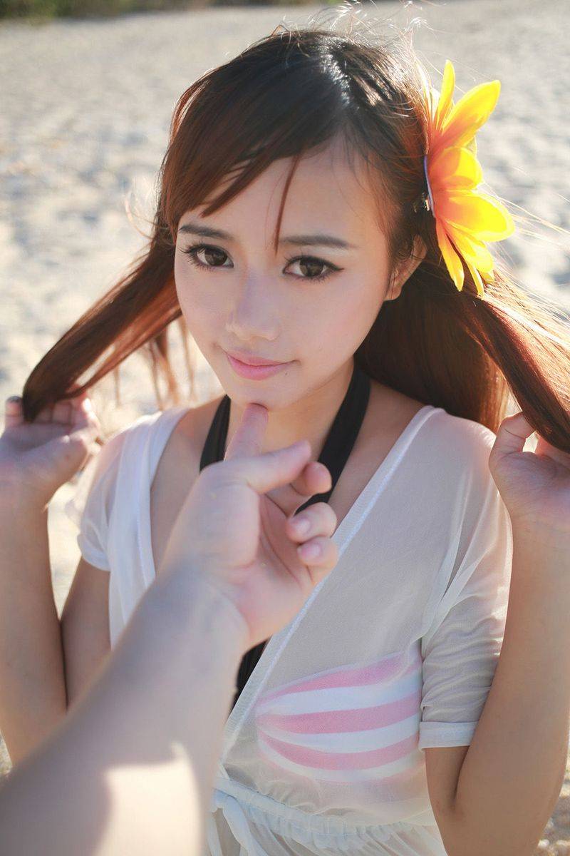 美媛馆清纯萝莉Toro羽住沙滩比基尼海南三亚大尺度旅拍-21