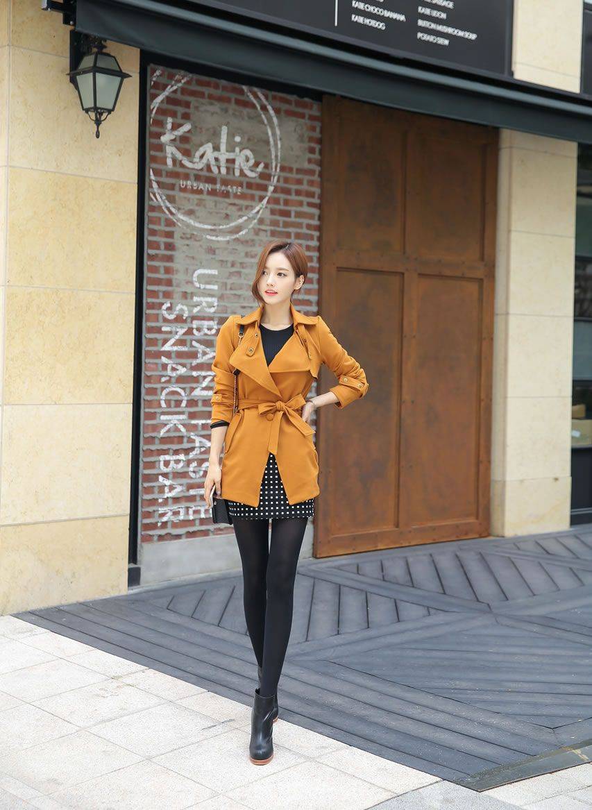 韩国性感女神孙允珠黑丝美腿超短裙小清新长发飘飘街拍-41