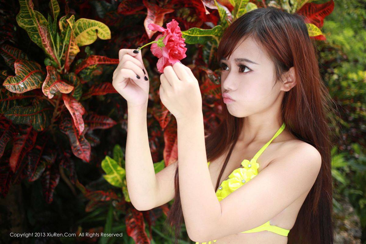 秀人网性感美女Toro羽住沙滩比基尼浴室情趣内衣诱惑美图-52