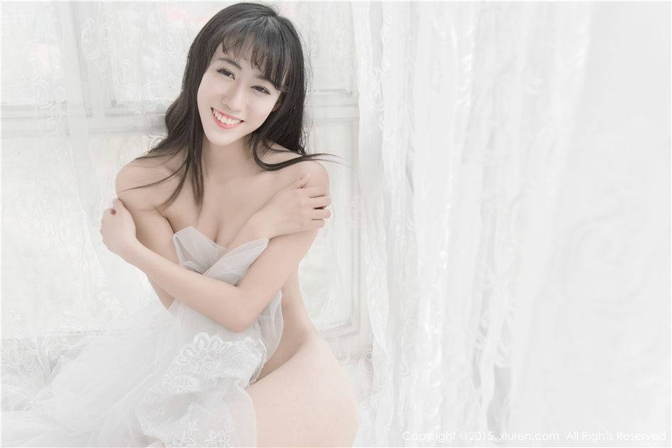 美媛馆新人嫩模素素subaby白纱遮胸双马尾情趣内衣写真-48