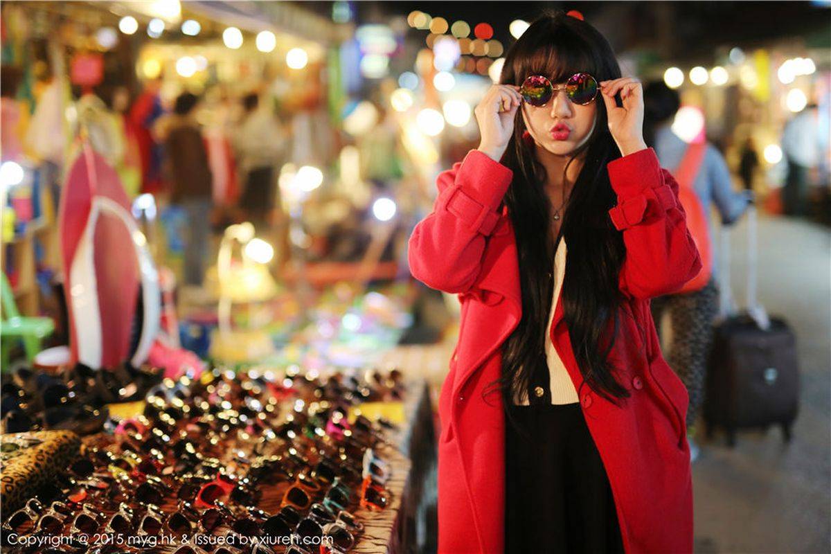 美媛馆养眼美女杨晓青儿丝袜美腿户外湿身诱惑泰国写真-60