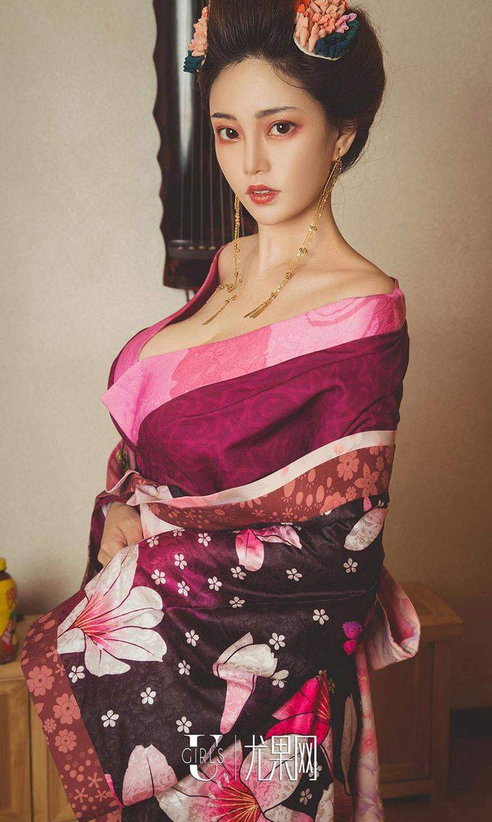 尤果网美女模特孟十朵身着和服风情万种艺伎回忆录美图-10