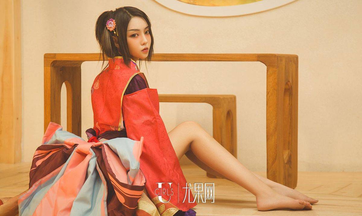 尤果网美女模特孟十朵身着和服风情万种艺伎回忆录美图-31