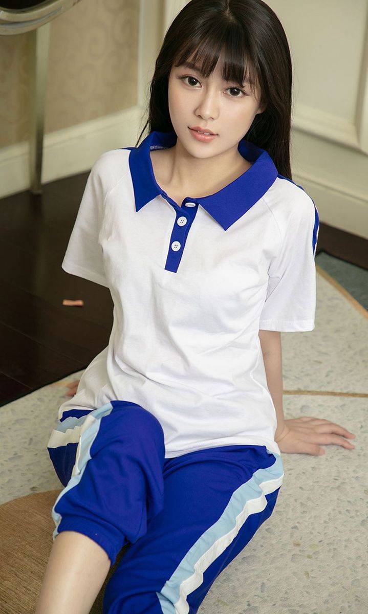 美女模特尤果Sarah清纯校服装白色内衣诱惑青涩私房写真-8