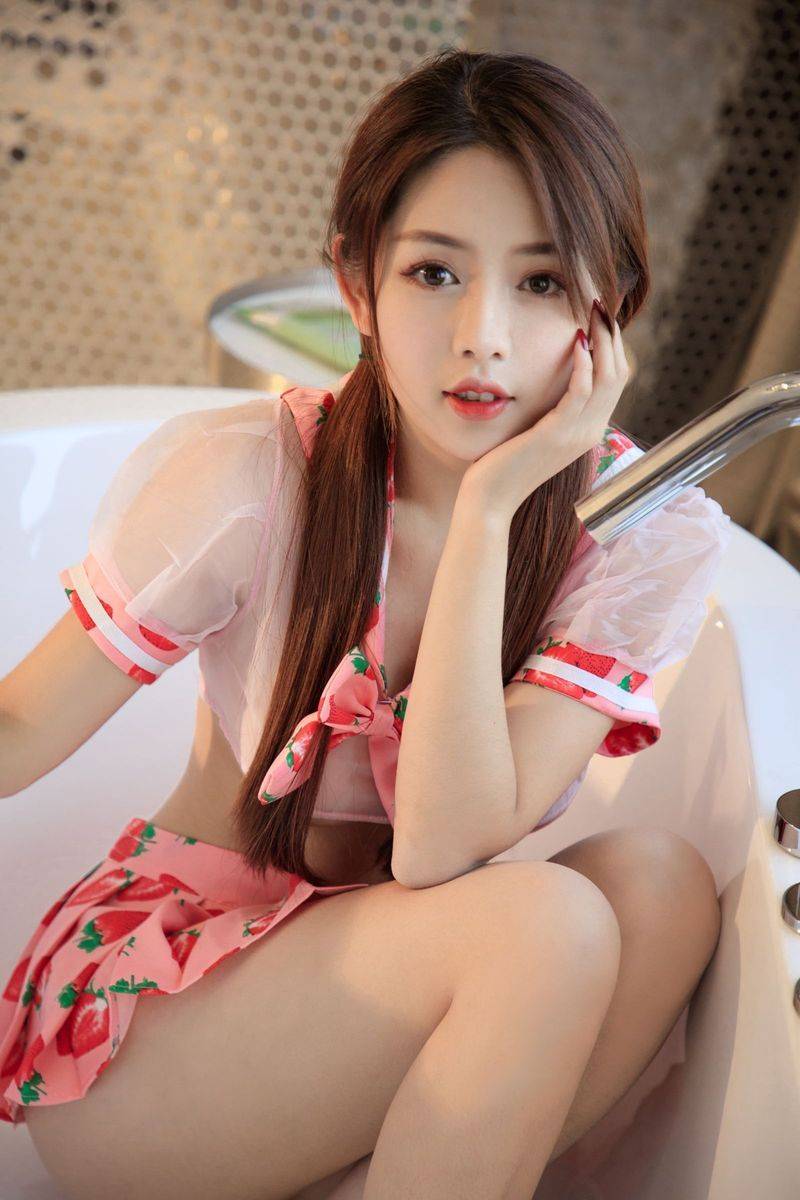 尤果网性感美女美替镂空透视水手服超短裙制服诱惑写真-14