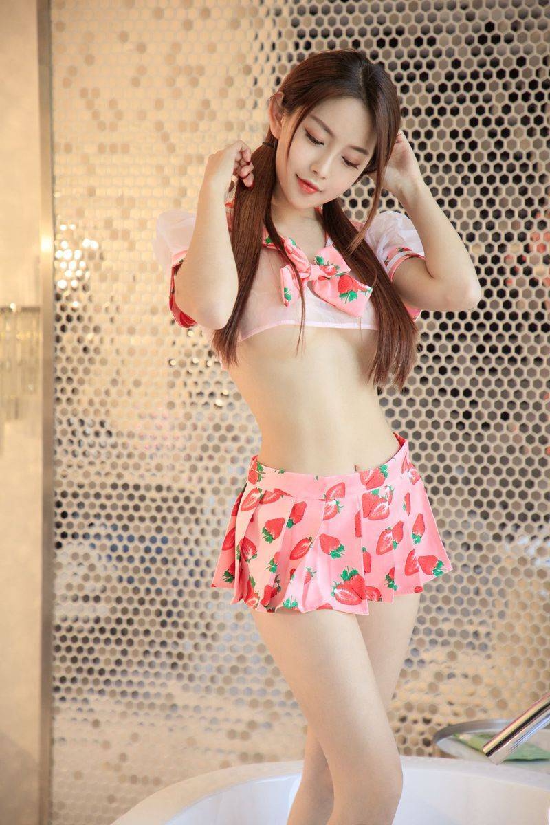 尤果网性感美女美替镂空透视水手服超短裙制服诱惑写真-37