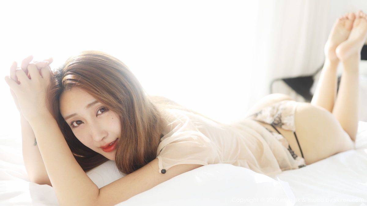 美媛馆性感模特奈美nana清秀颜值情趣透视丁字裤诱惑美图-53