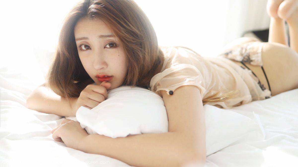 美媛馆性感模特奈美nana清秀颜值情趣透视丁字裤诱惑美图-56