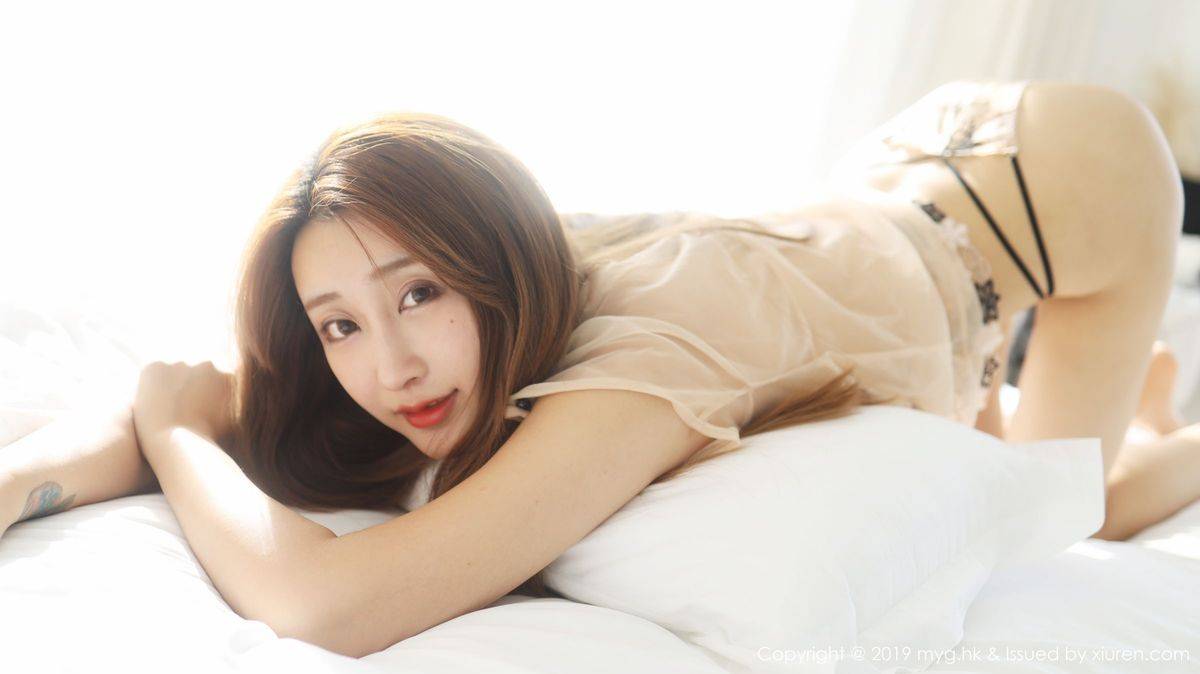 美媛馆性感模特奈美nana清秀颜值情趣透视丁字裤诱惑美图-59