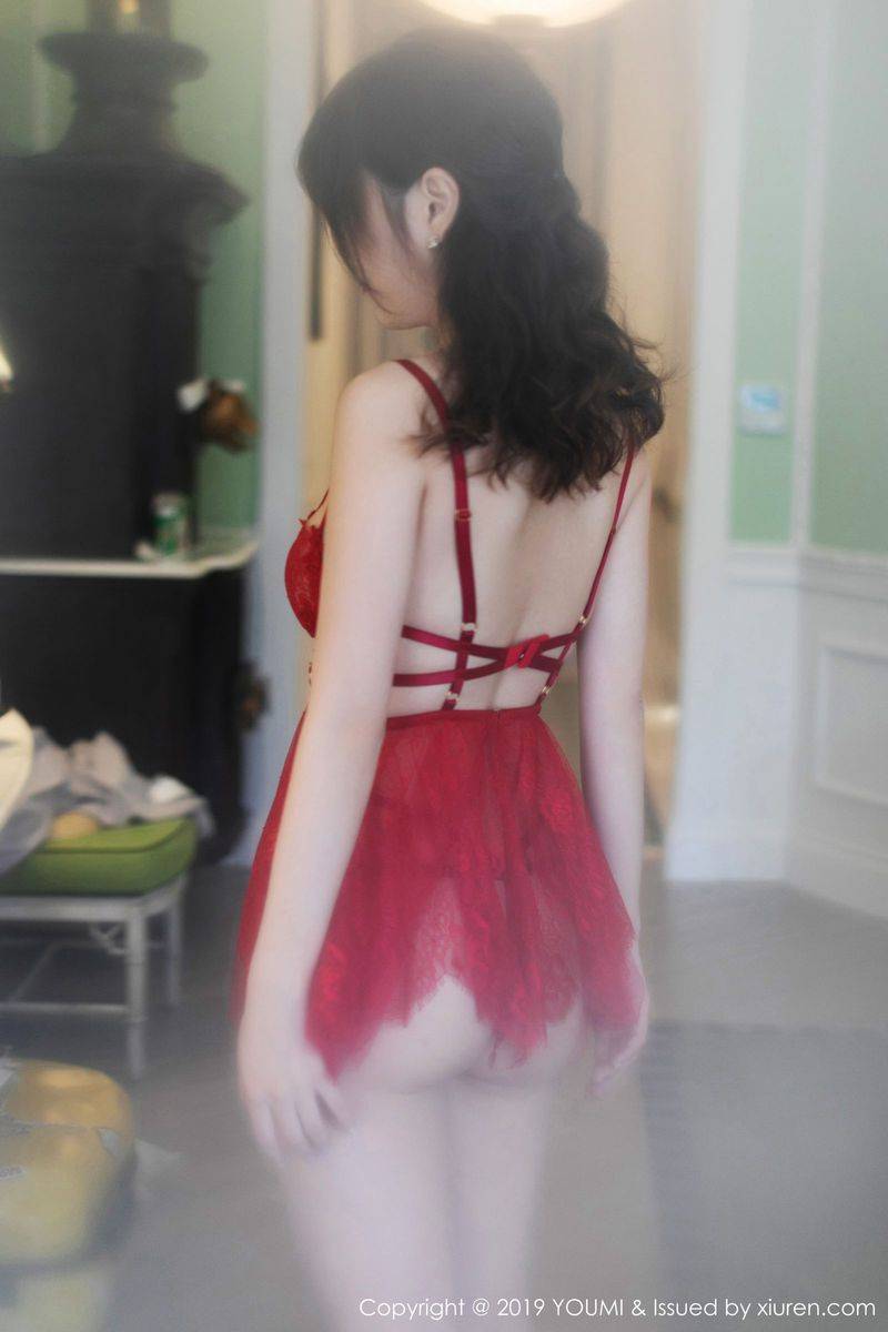 尤蜜荟性感女神王雨纯透视薄纱情趣镂空内衣诱惑系列写真-2