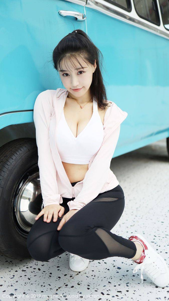 美媛馆性感女神Barbie可儿户外蕾丝翘臀运动装扮系列套图-20