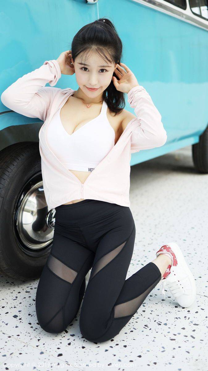 美媛馆性感女神Barbie可儿户外蕾丝翘臀运动装扮系列套图-22