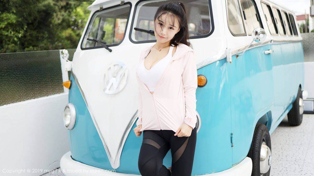 美媛馆性感女神Barbie可儿户外蕾丝翘臀运动装扮系列套图-71