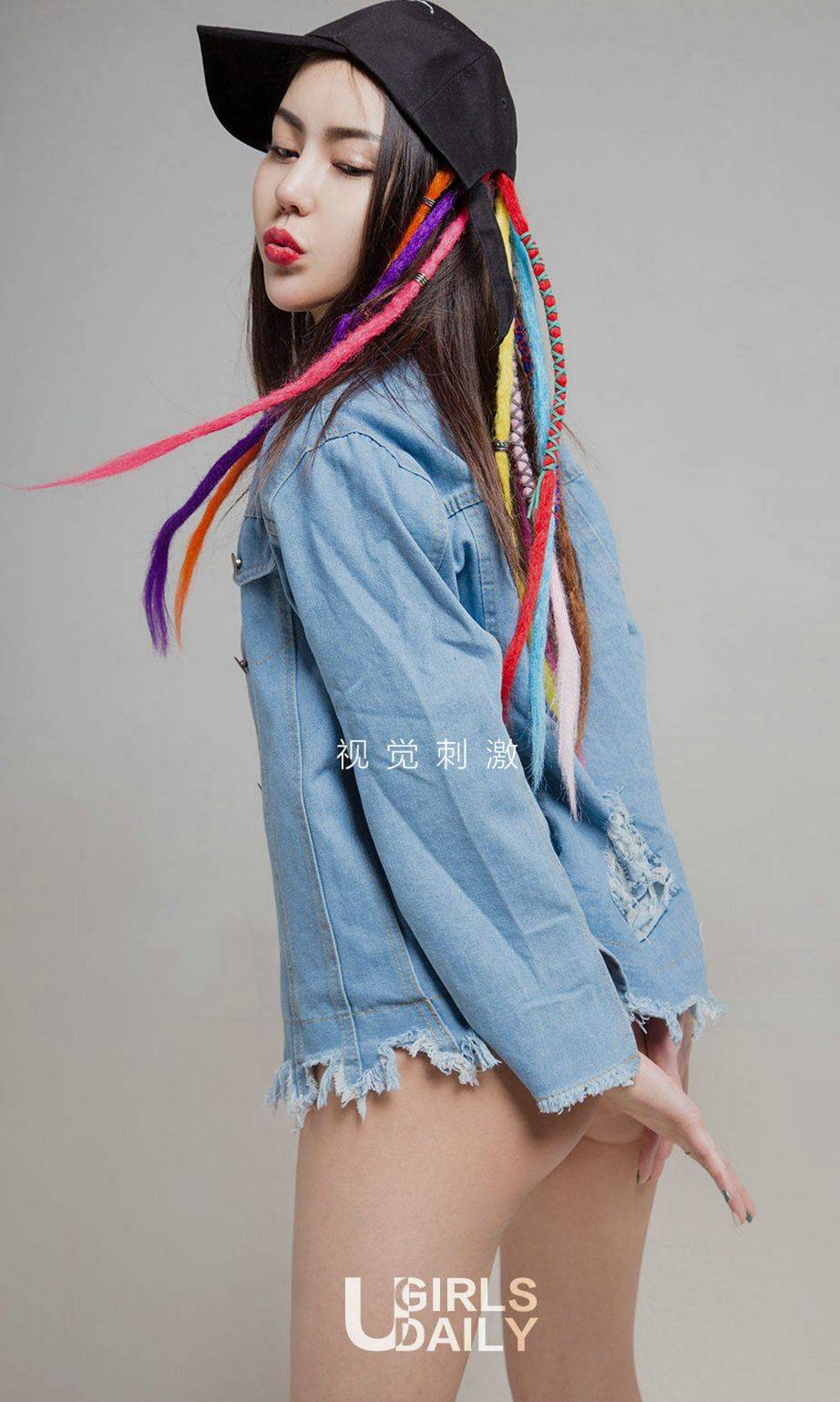 尤果网美女模特明娜大红连体衣修长美腿女神范性感写真-2