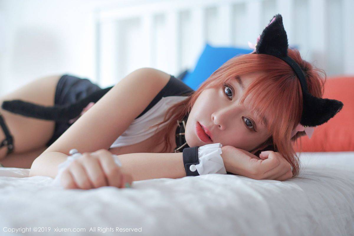 秀人网性感女神王雨纯猫女郎水手服姿势撩人韩国醉人旅拍-62