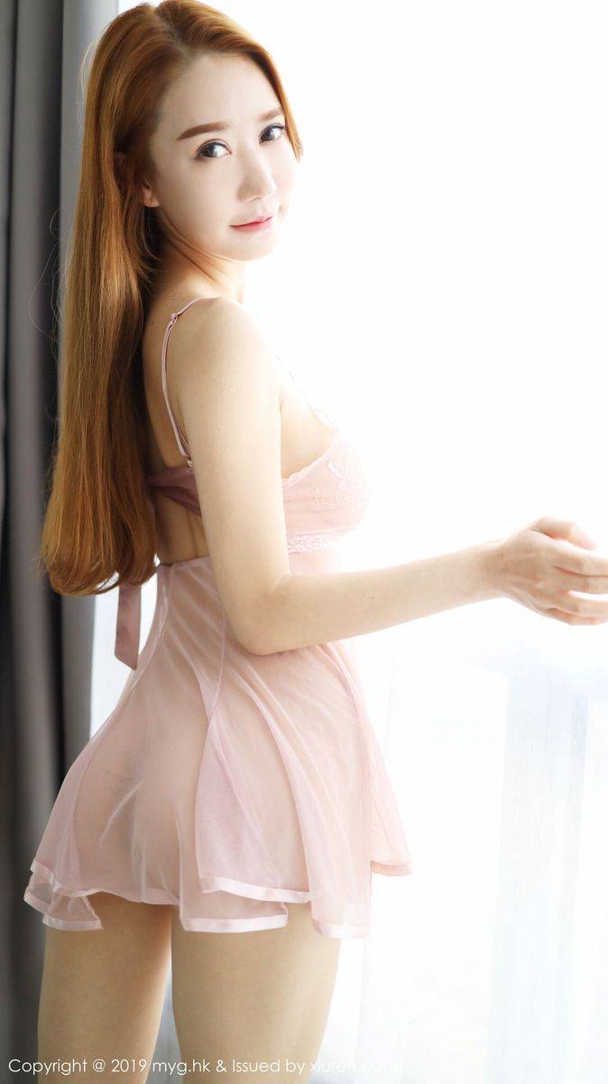 美媛馆新人嫩模小樱baby透视情趣吊带内衣娇滴滴首套写真-17