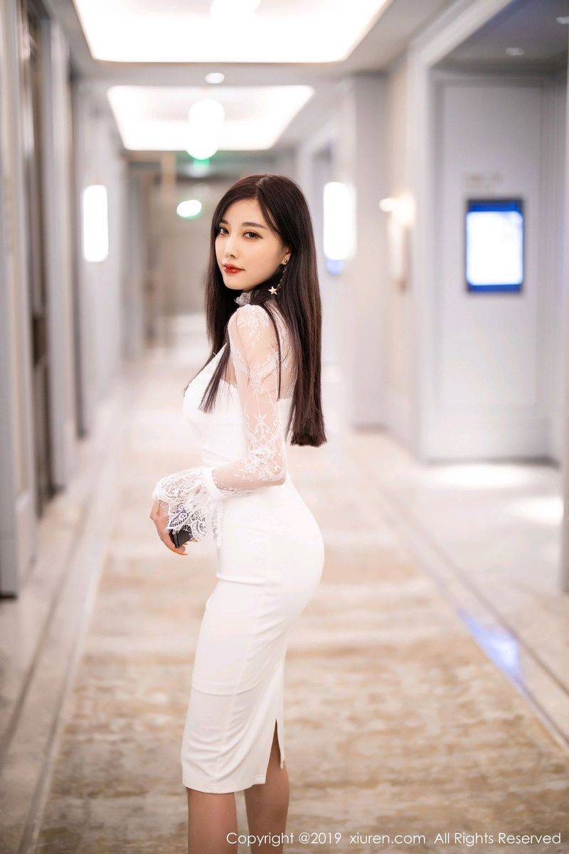 秀人网性感女神杨晨晨sugar典雅长裙修长美腿足量魅惑写真-18