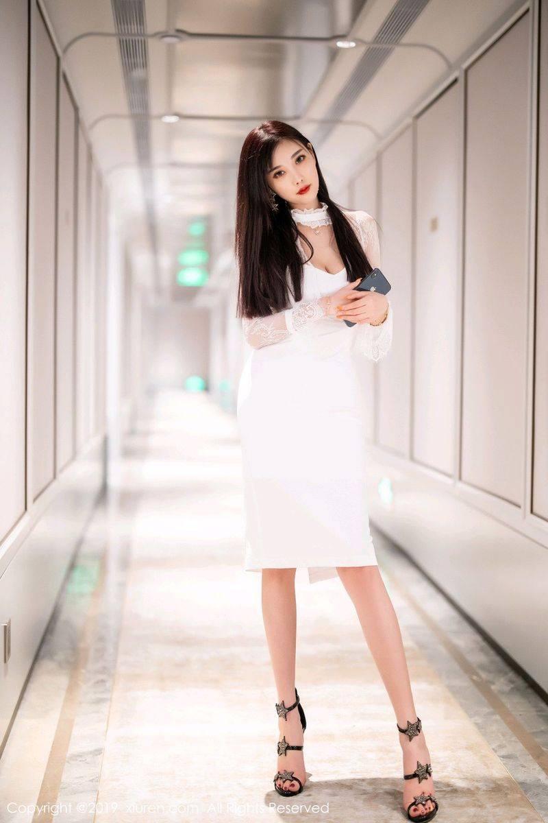 秀人网性感女神杨晨晨sugar典雅长裙修长美腿足量魅惑写真-19