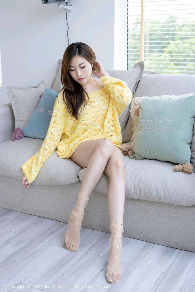 爱蜜社气质女神许诺Sabrina丝袜美腿内衣诱惑足量福利写真-4