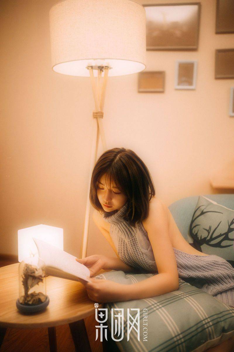 果团网美女模特星野千美奈大秀处男杀手开背毛衣性感写真-33