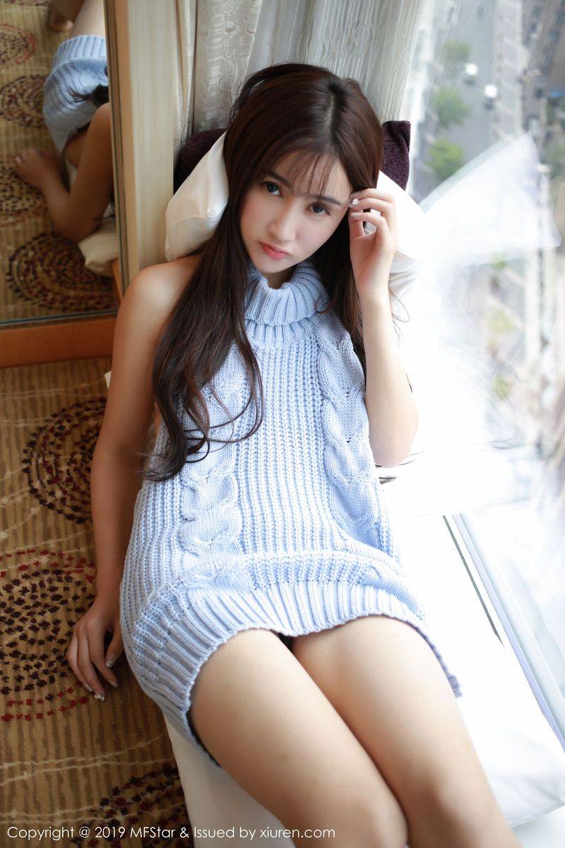 模范学院美女模特程程CC开背毛衣媚态娇躯大尺度白嫩写真-25