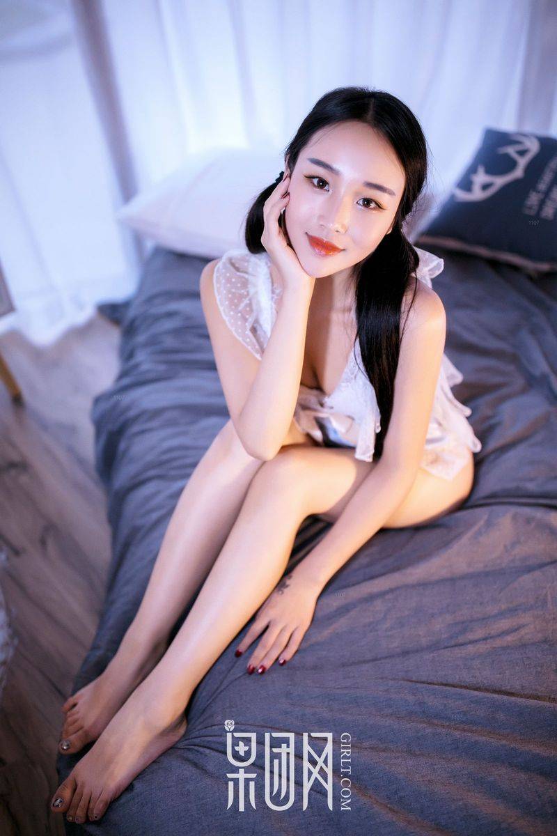 果团网痴情少女Jewel恋恋针织文胸34D大兔兔内衣诱惑美图-23