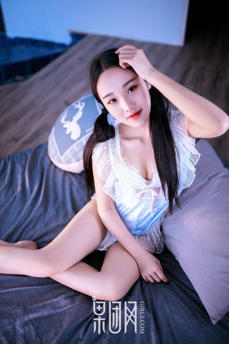 果团网痴情少女Jewel恋恋针织文胸34D大兔兔内衣诱惑美图-20