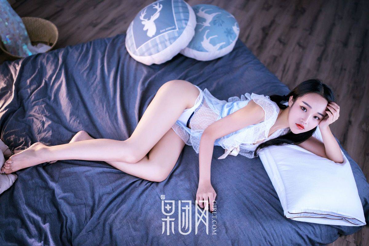 果团网痴情少女Jewel恋恋针织文胸34D大兔兔内衣诱惑美图-43