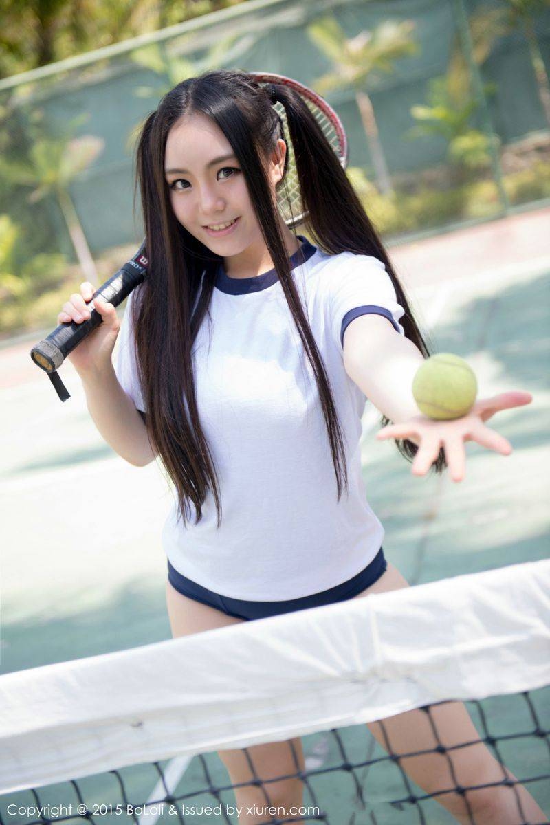 波萝社美女模特许文婷Regina运动双马尾比基尼诱惑三亚旅拍-15