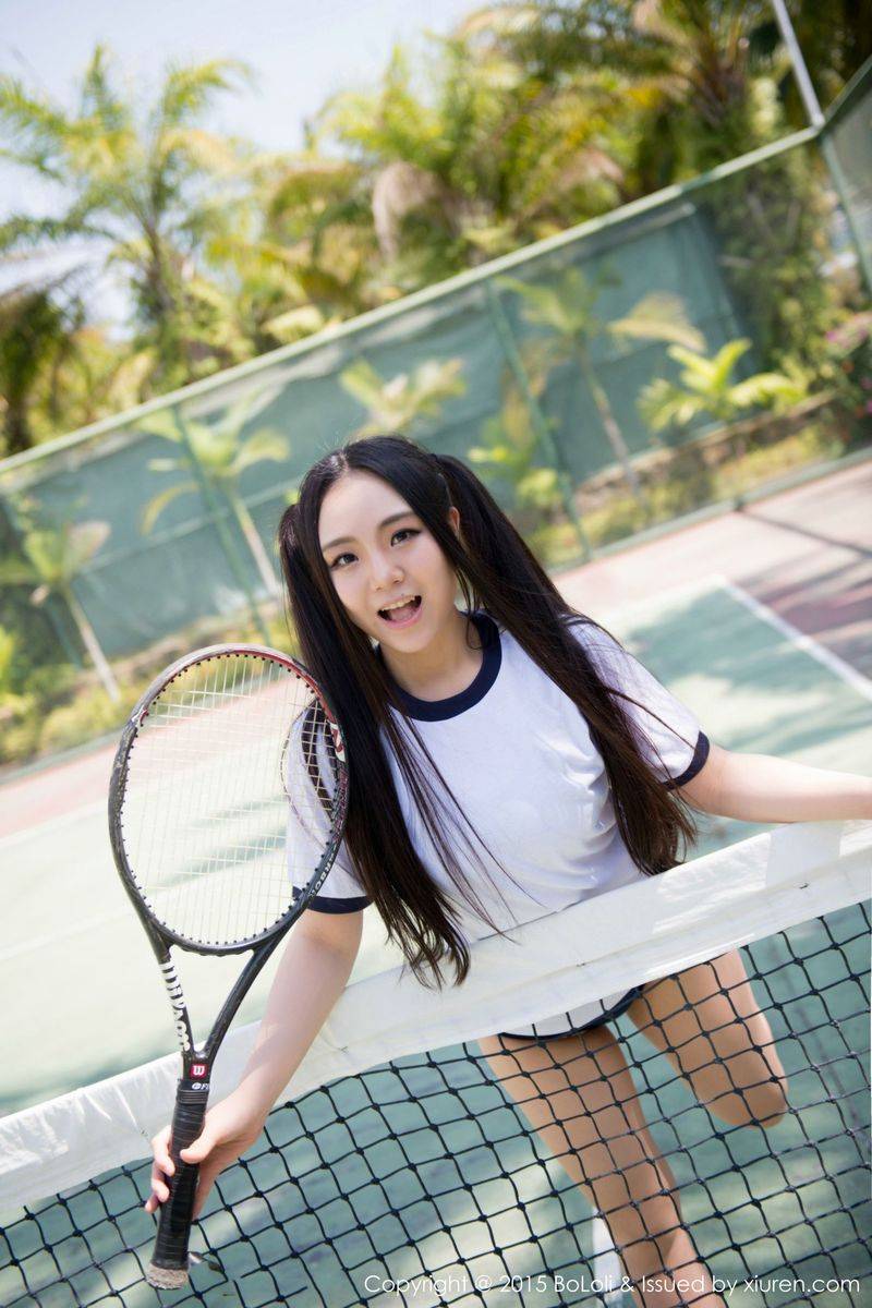 波萝社美女模特许文婷Regina运动双马尾比基尼诱惑三亚旅拍-32