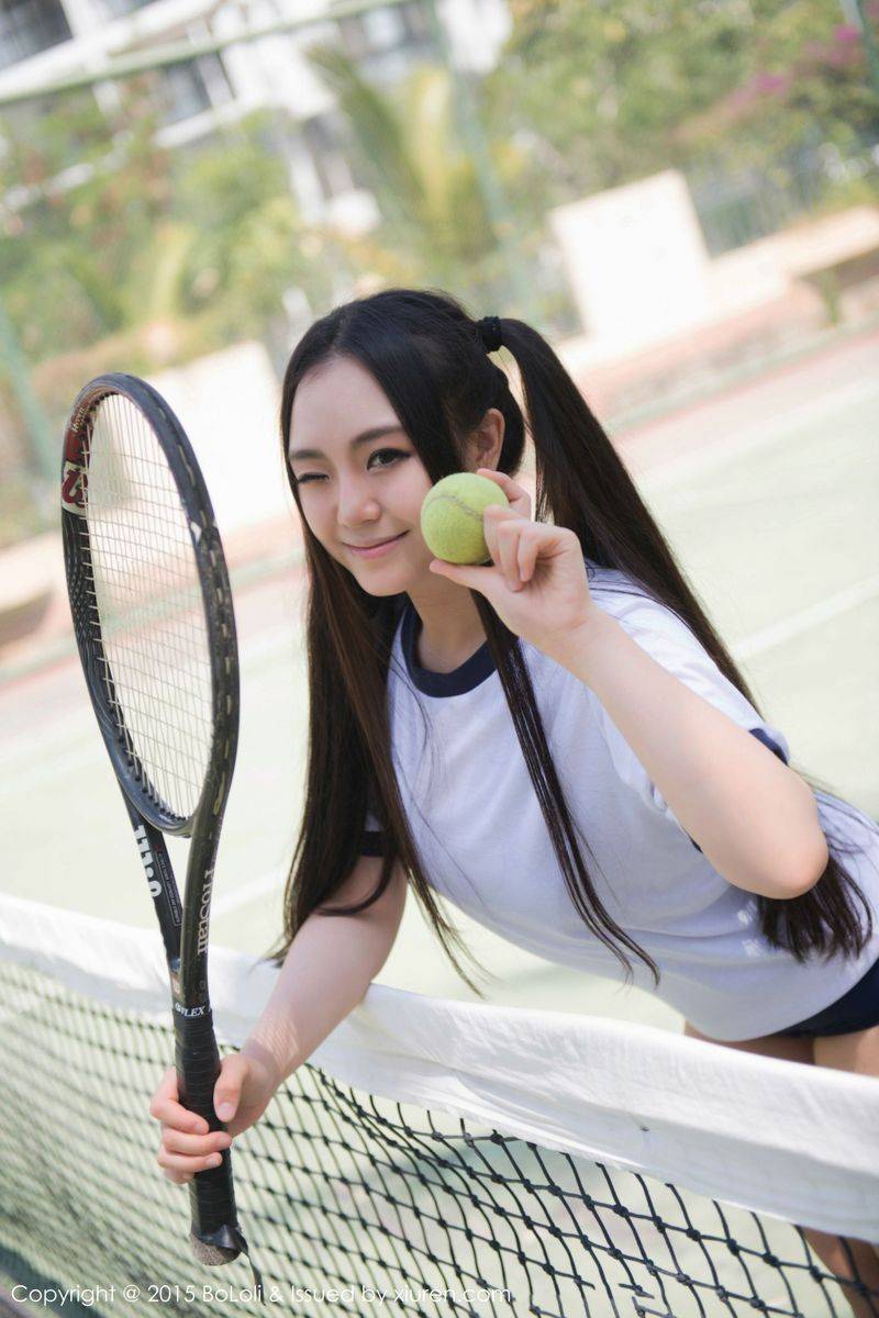 波萝社美女模特许文婷Regina运动双马尾比基尼诱惑三亚旅拍-29