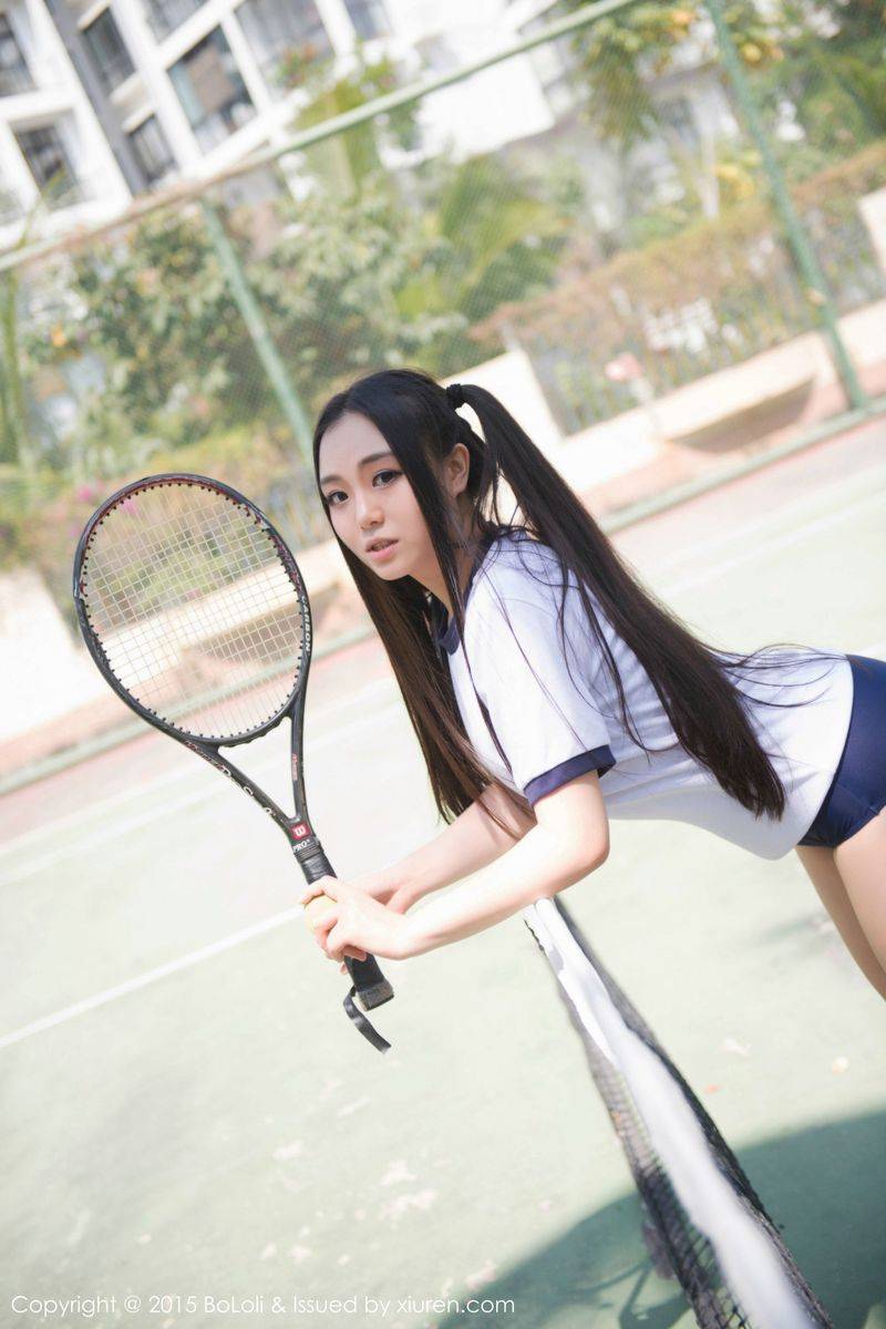 波萝社美女模特许文婷Regina运动双马尾比基尼诱惑三亚旅拍-28