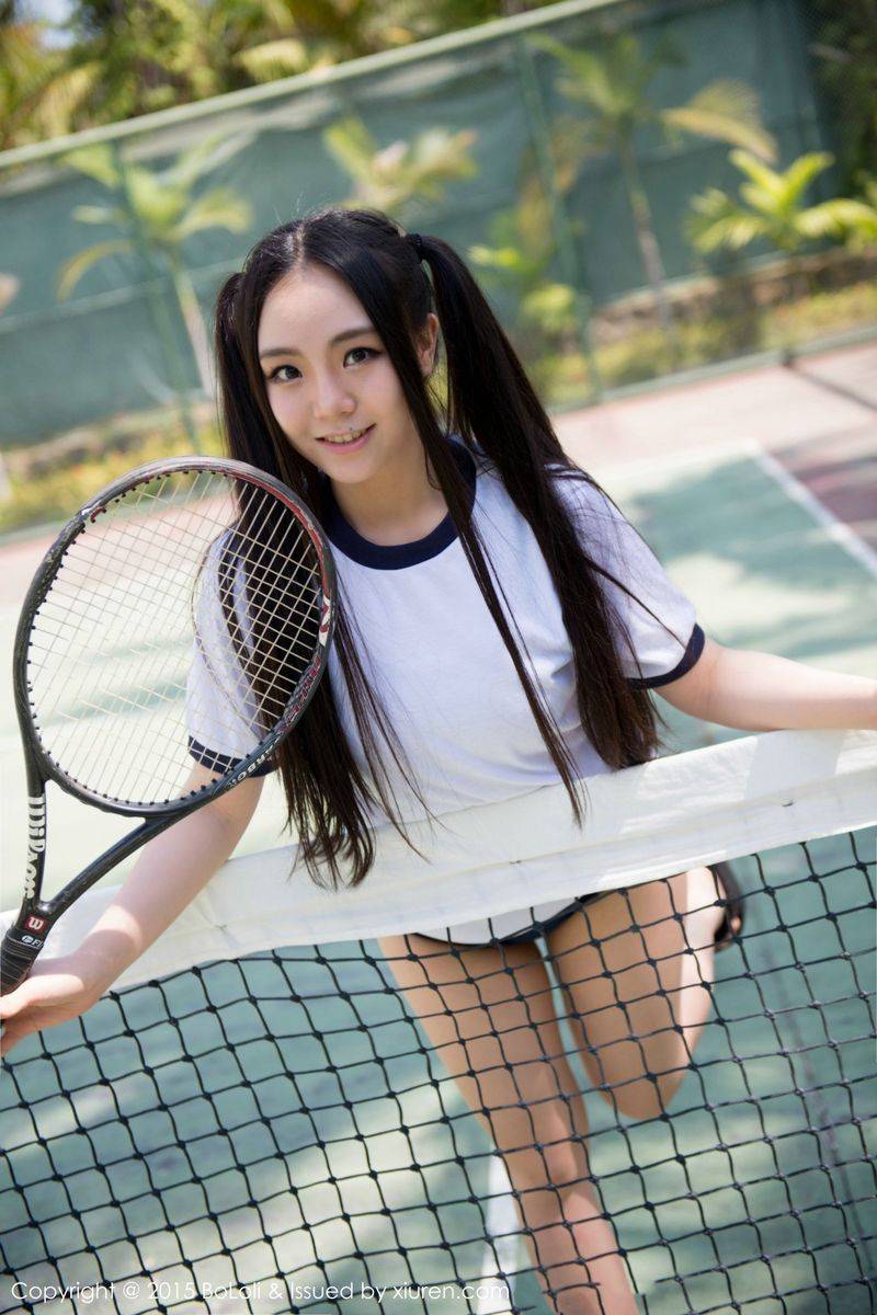 波萝社美女模特许文婷Regina运动双马尾比基尼诱惑三亚旅拍-33